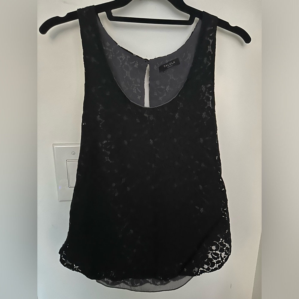 Aritzia Black Lace tank